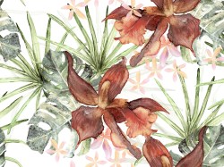 Fotohang Groen en Rood Exotisch Hawaiiaans Ontwerp_451888396_DS